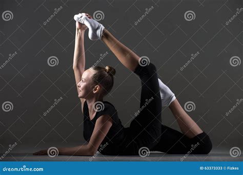 Girl Doing Backbend Acrobatic Exercise Stock Image Image Of