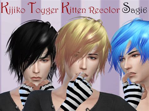 Kijiko Toyger Kitten Hair Male Version Recolor Sagi6 The Sims 4 Catalog