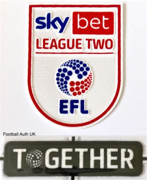 2023 24 sky bet efl league two official player issue size football soccer badge patch set