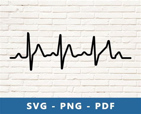 Ekg SVG Heartbeat SVG Lifeline SVG Cricut Silhouette Cut Etsy