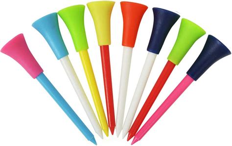 110 Pieces 83mm Golf Tees Multi Color Plastic With Rubber Cushion Pillow Top Plastic Golf Tees