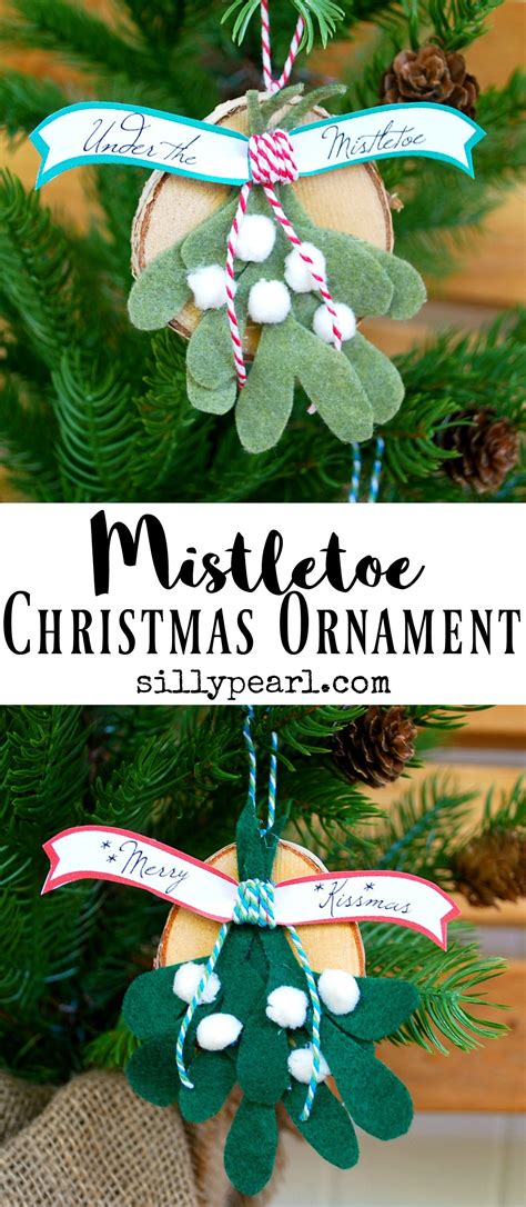 Diy Mistletoe Christmas Ornament Handmade Christmas Tree Christmas
