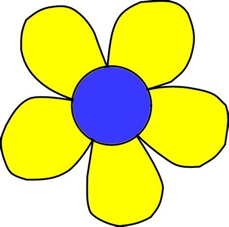 Blue And Yellow Flower Clip Art At Vector Clip Art Online