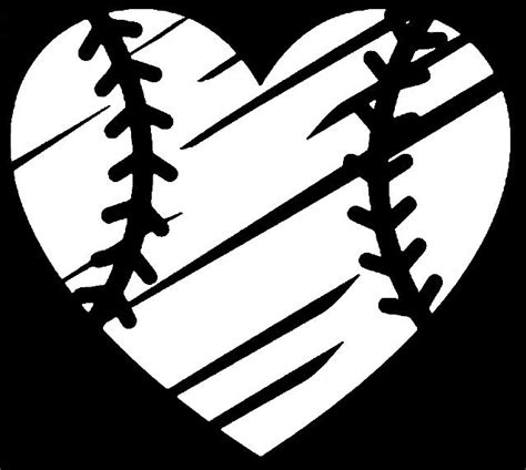 Distressed Baseball Heart Svg Free