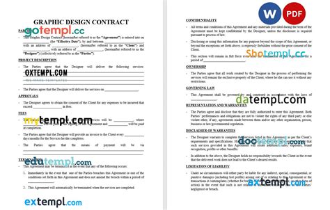 Free Graphic Design Contract Template Word And Pdf Format