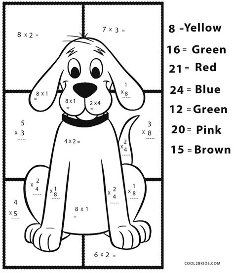 Free Math Coloring Worksheets