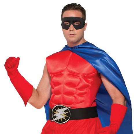 Mens Adult Super Hero Muscle Chest Costume Shirt Halloween Cosplay One