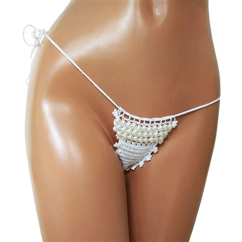 Buy Crochet Extreme Micro Bikini Bottom Tiny Bikini Bottom For Sunbathing G String Thong Online