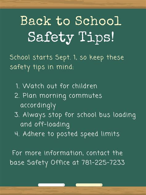 Back To School Safety Reminders Hanscom Air Force Base Article Display