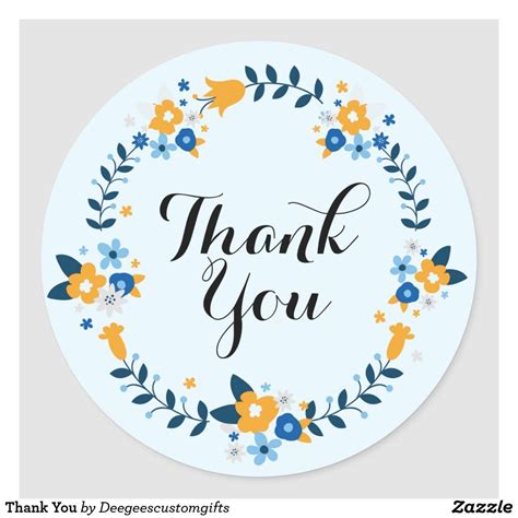 Thank You Classic Round Sticker In 2020 Round Stickers Create Custom Stickers
