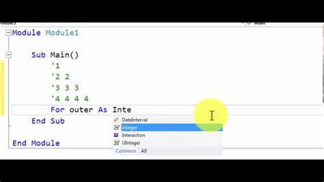 Visual Basic Nested Loops Example 2 Youtube