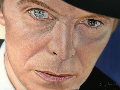 Why did david bowie have two different colour eyes? My wife painted David Bowie : DavidBowie