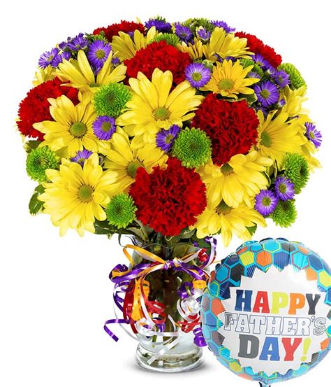 Lavish your special one with a cloud of romantic roses. Best Wishes Bouquet with Father's Day Balloon at From You ...