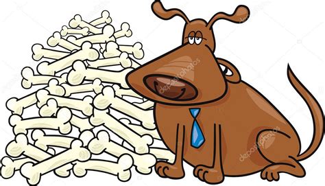 Dog With Many Bones — Stock Vector © Izakowski 5787711