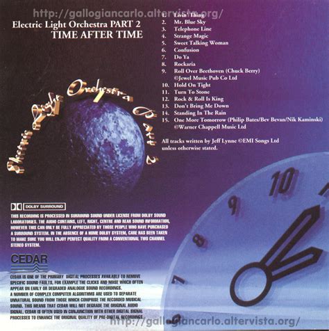 Electric Light Orchestra Part 2 Time After Time Cd