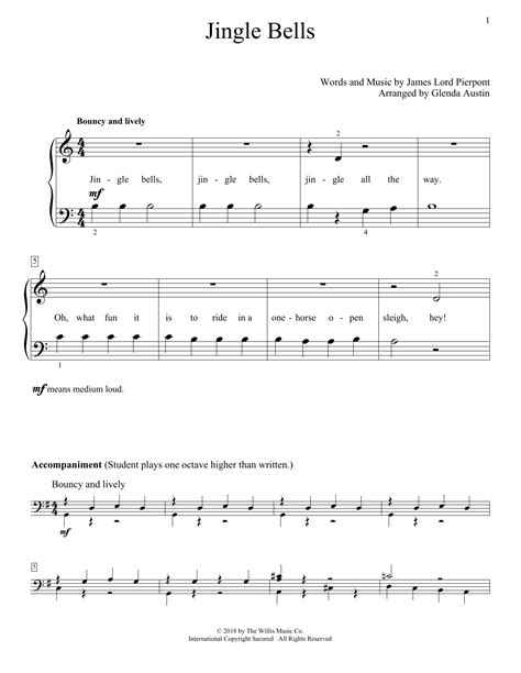Partitura Jingle Bells Piano Ubicaciondepersonascdmxgobmx