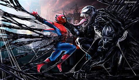Hd Wallpaper Tom Hardy Venom Peter Parker Spider Man Eddie Brock