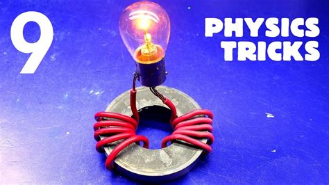 9 Awesome Physics Tricks Easy Science Experiments At Home Youtube