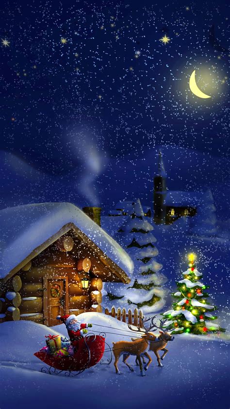 Merry Christmas Santa Claus Hd Phone Wallpaper Pxfuel