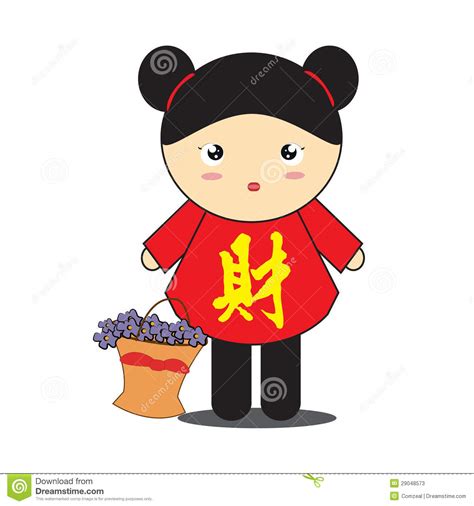 China factory baby cartoon animal monkey dog characters. Chinese Girl Cartoon Stock Photos - Image: 29048573