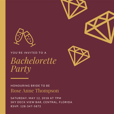 Customize 85 Bachelorette Party Invitation Templates Online Canva