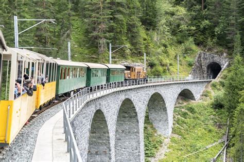 Historic Steam Train In Davos Switzerland Stock Photo Image Of