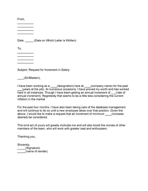Salary Increase Letter Template