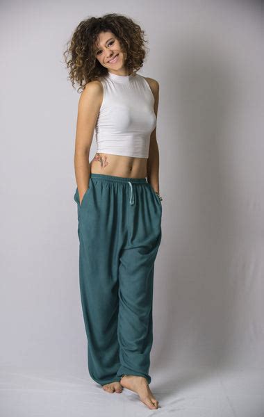 Solid Color Drawstring Women S Yoga Massage Pants In Dark Teal Harem Pants