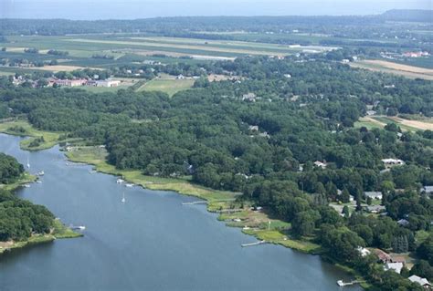 Cutchogue Ny Community Aerial View Long Island Sound Aerial