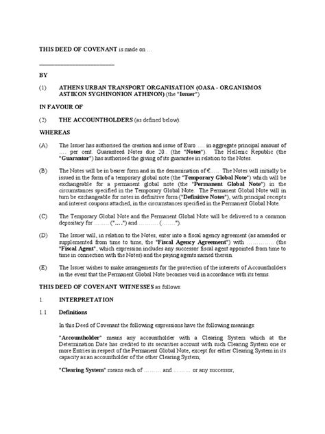 Kenya Deed Of Covenant Notes Pdf Taxes Government