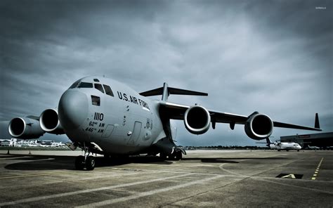 Boeing C 17a Globemaster Iii In The Airport Wallpaper Aircraft
