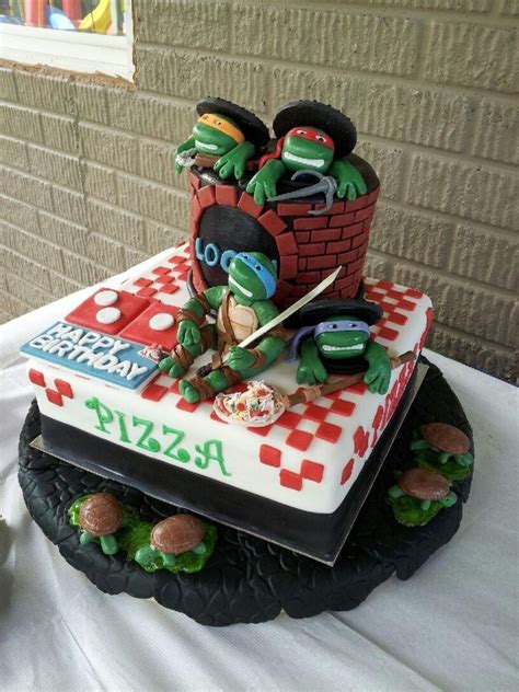 90s Teenage Mutant Ninja Turtles Cartoon Birthday Edible Image Cake Topper Abpid05504
