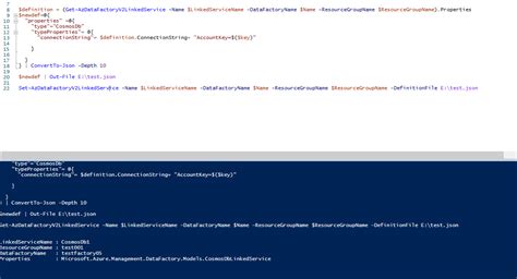 Powershell How Do You Update The Cosmos Db Account Key Used In An
