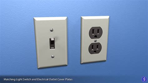 Matching Light Switch And Electrical Outlet Cover Plates 3d Model 3d