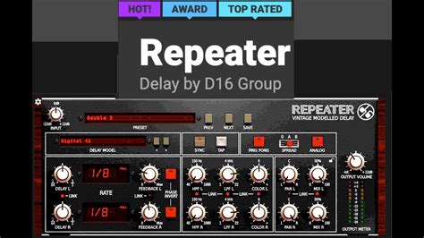 D16 And Slate Digital Repeater Vstau Delay Plugin Youtube