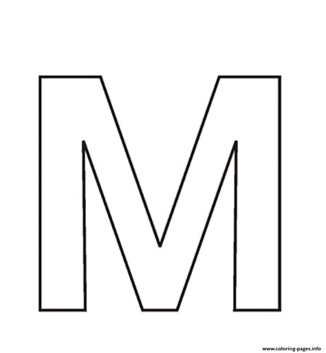 Customize your coloring page by changing the font and text. Letter M Free Alphabet S3713 Coloring Pages Printable