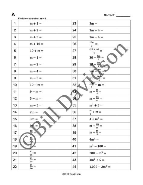 Replacing Letters With Numbers Worksheet