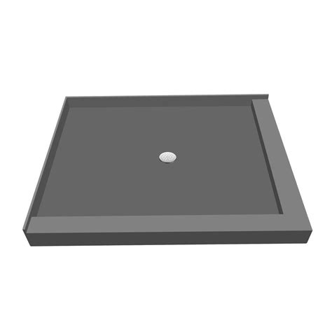 Redi Base 30 In X 42 In Double Threshold Shower Base With Center Drain P3042cdr Pvc The Home