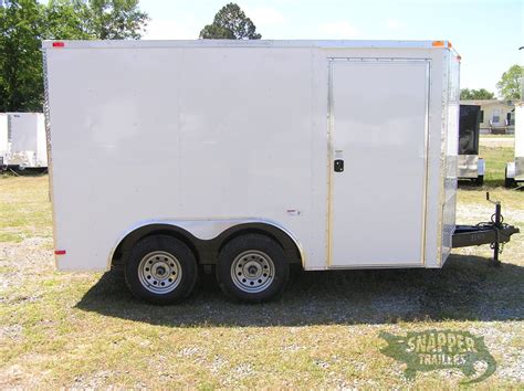 X Ta Trailer White Ramp Side Door Snapper Enclosed Trailers