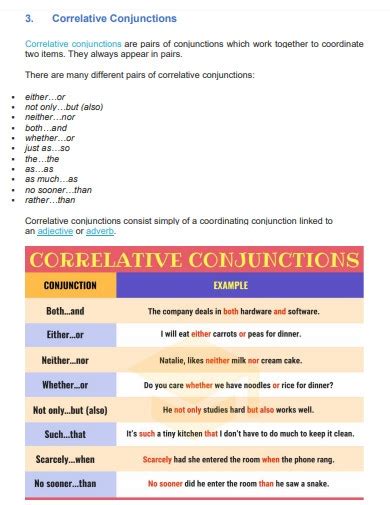 10 Correlative Conjunctions Example In Pdf Examples