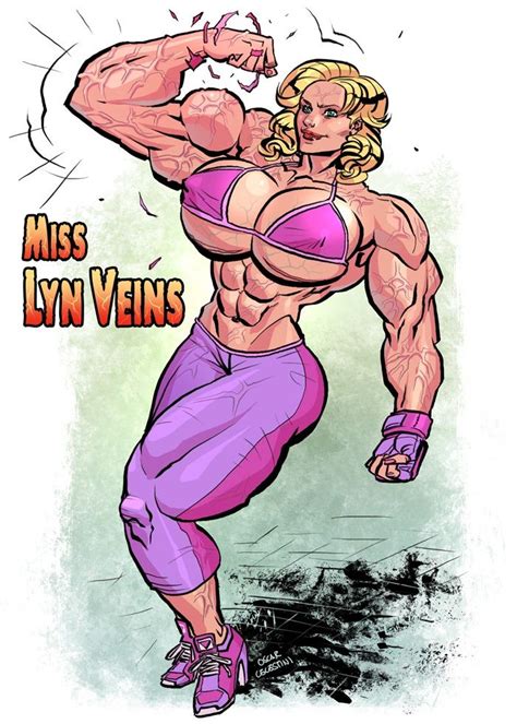 Lyn Veins By LovBlondGirlMuscled Female Muscle Growth Body Building Women Art