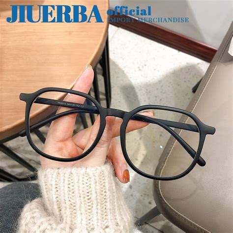 Jiuerba New Tr90 Ultra Light Square Eyeglass Frame Trending Korean