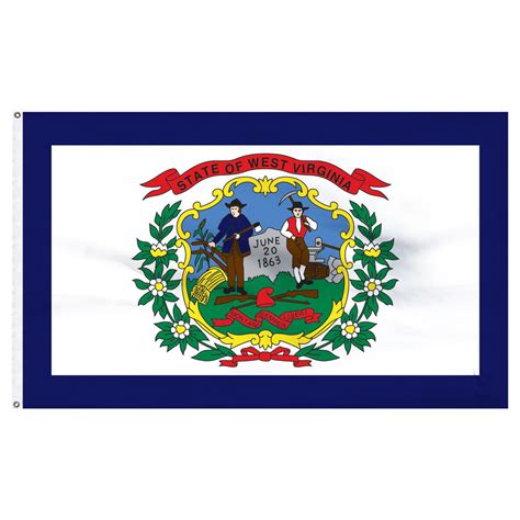 West Virginia 2ft X 3ft Nylon Flag