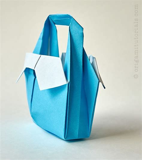 Origami Bag With Ribbons Origami Bag Origami Tutorial Origami