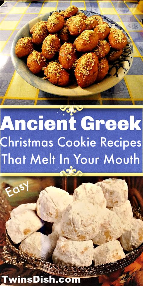 There are many traditional and unique greek desserts that you have to try if you go over there. Ancient Greek Christmas Cookie Recipes Santa Most Likely Ate - Twins Dish | Greek cookies, Greek ...