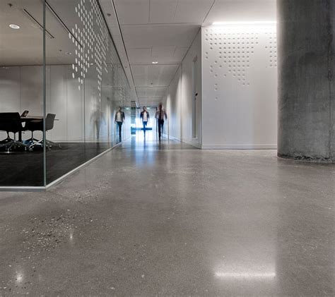 Screed however is a smoother mix, which consists of considerably less aggregates to that of the mix used for concrete. Myer head office polished concrete flooring | Polished ...