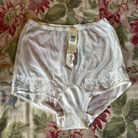 Vintage Vanity Fair Sz 6 Panty Sheer High Waist Lingerie Nylon Lace Panties Nwt 88 00 Picclick