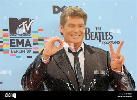 Us Actor David Hasselhoff Arrives For The Mtv Europe Music Awards At O2