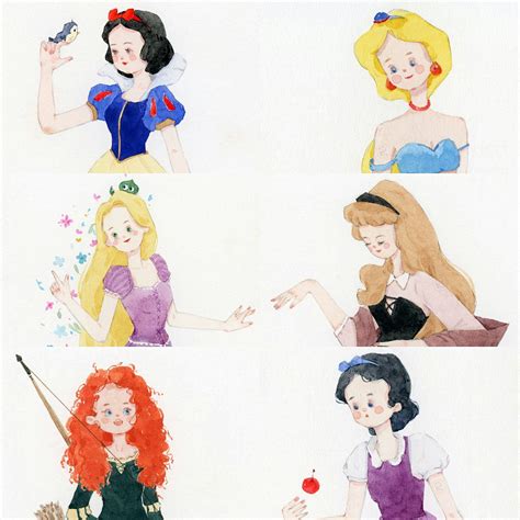 Free coloring pages of kids heroes. 水彩少女手绘插画迪士尼公主卡通水彩教程头像壁纸治愈|插画|插画习作|熊猫胖哒 - 原创作品 - 站酷 (ZCOOL)