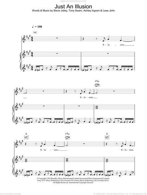 Imagination Just An Illusion Sheet Music For Voice Piano Or Guitar